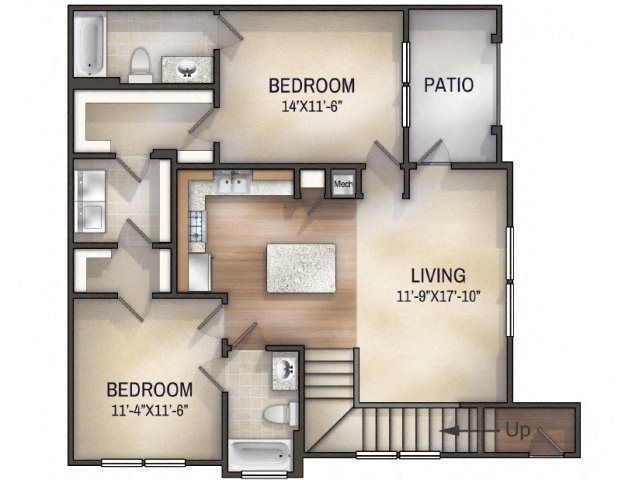 Chambray II Unfurnished Floor Plan Chambray II Unfurnished Floor Plan at Tattersall Chesapeake, Chesapeake